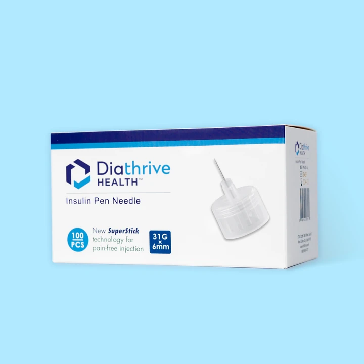 Diathrive insulin pen needles box, view 3