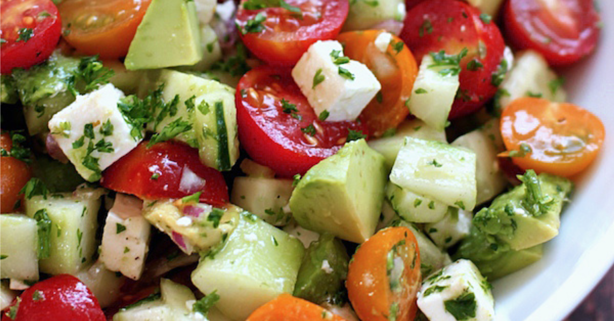 Cucumber Feta Avocado Salad