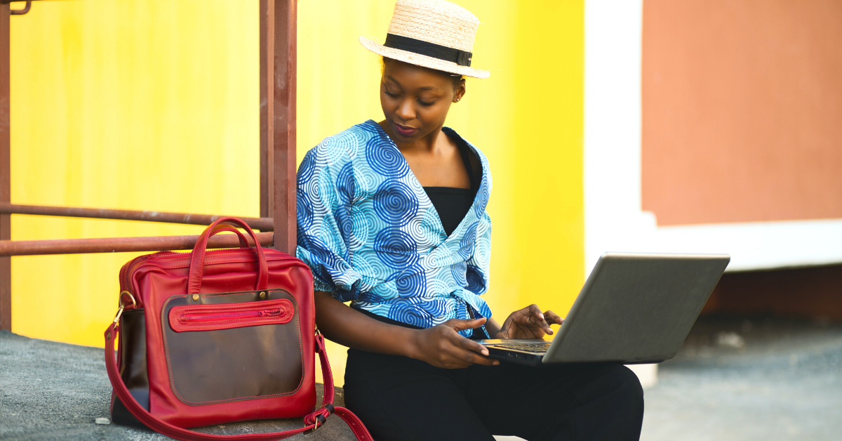 Woman with diabetes supply bag