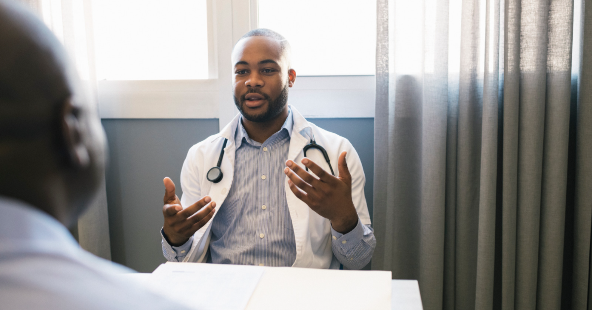 Doctor explaining to a patient