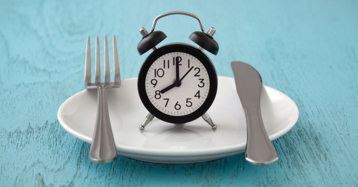 Alarm clock on a plate