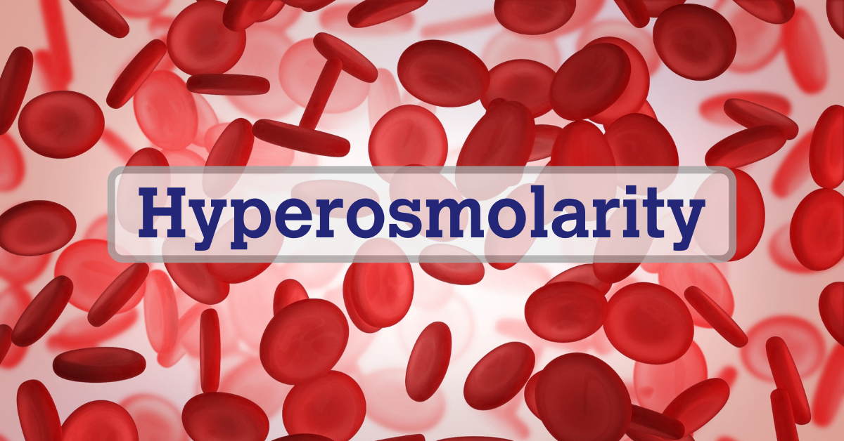 Blood cells representing hyperosmolarity