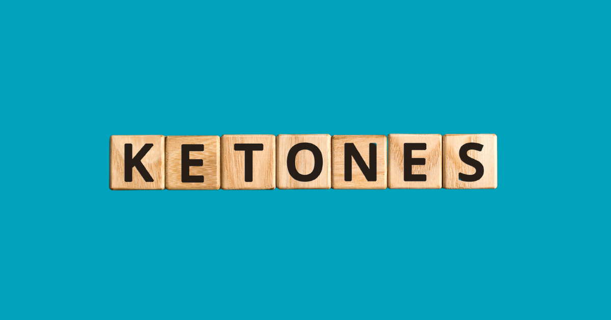 Scrabble pieces spelling KETONES