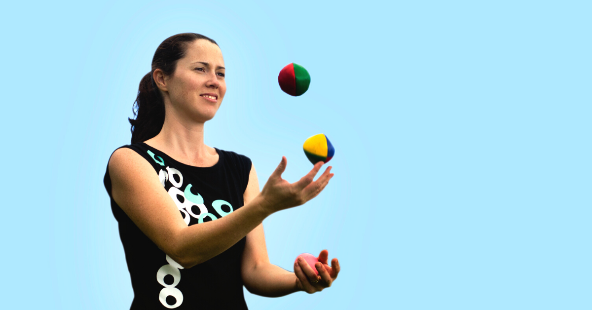 Woman Juggling to represent multiple chronic conditions