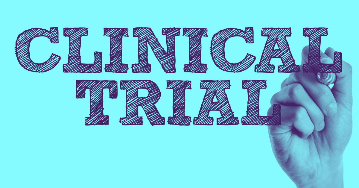 CLINICAL TRIAL written in marker