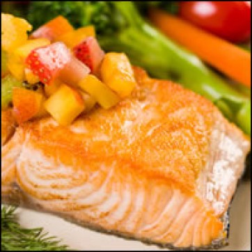Oven Roasted Salmon with Fruit Salsa